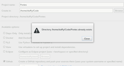 I changed the path from ~/Projects to ~/Code just because.